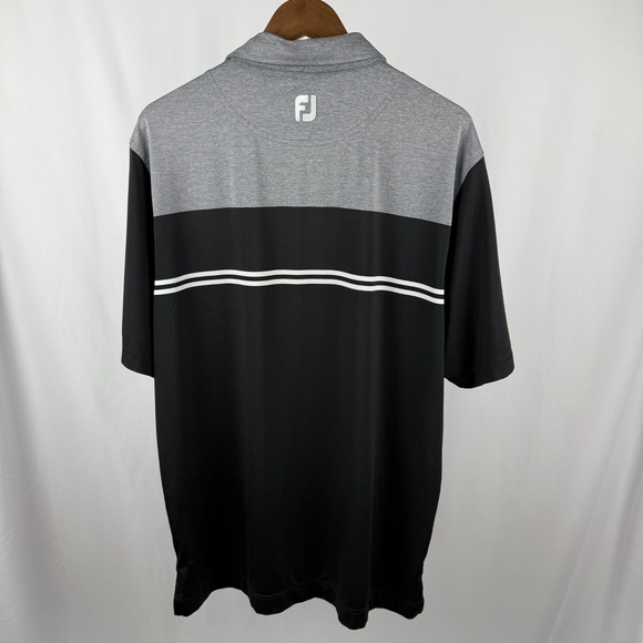FootJoy Mens Large Polo Shirt Short Sleeve Grey - Picture 3 of 8